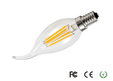 la bougie de l'ampoule LED de filament de 230V/240V 4000K 4W E14 LED s'allume