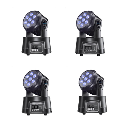 Lumière d'étape de Mini Led Moving Head 7x8W RGBW 4in1 de lavage du contrôle DMX512